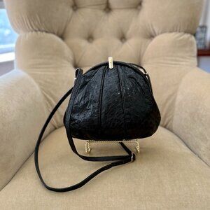 VTG Auth LUC BENOIT Genuine  Ostrich Circa 1970's Convertible Crossbody Bag